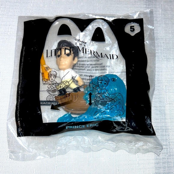 McDonald’s Happy Meal Toy #5 Prince Eric, Disney’s The  Little Mermaid Movie - Picture 3 of 3